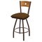 Holland Bar Stool Co 36" Swivel Counter Stool, Brnz Finish, Med Back, Canter Thatch Seat X830 - alternate 1
